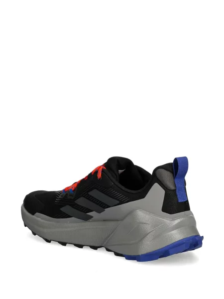 Sneakersy Adidas Terrex w paski z nadrukiem skórzane czarne