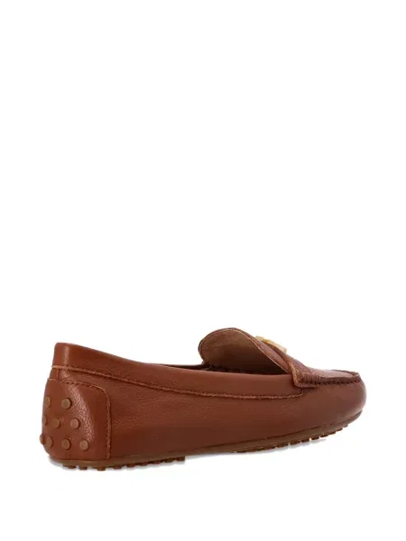 Bőr loafer Polo Ralph Lauren autogrammal barna