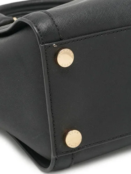 Geantă cu mânere cu lanț Michael Michael Kors din canvas maro