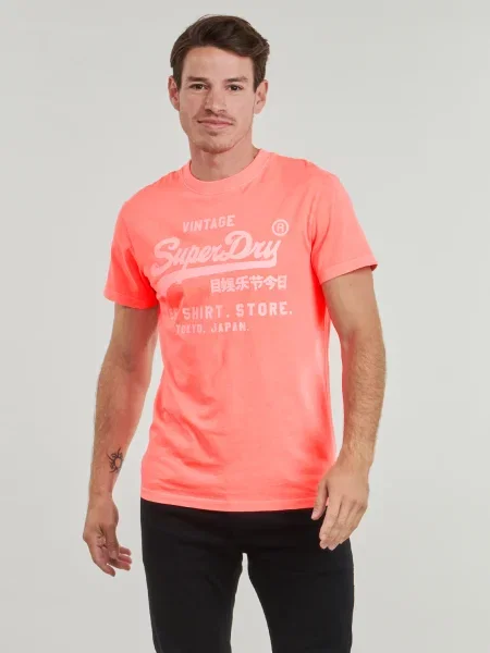 Tričko Superdry s autogramom oranžová