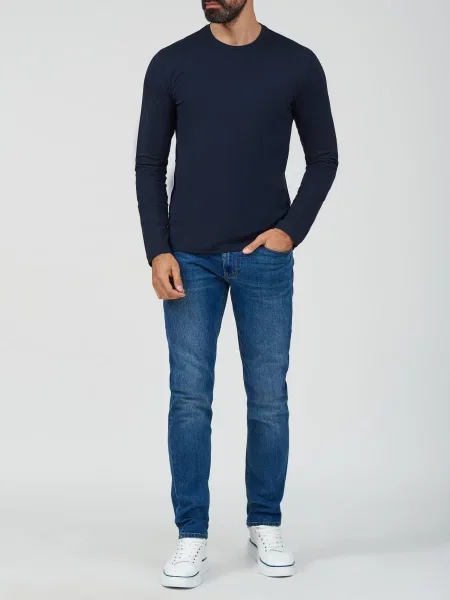 Лонгслив Stefan Brandt синий