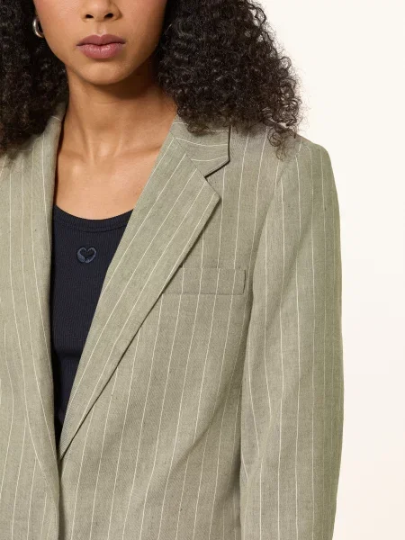 Maje Marynarka Z Lnu gruen biała