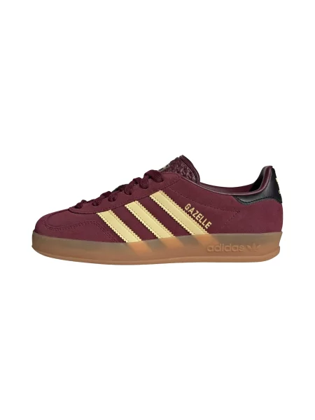 Pantofi adidas Gazelle Indoor Kids Maroon/ Almost Yellow/ Gold Met. 4 negru