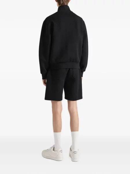 Bermude Givenchy din jacard cu model herringbone negru