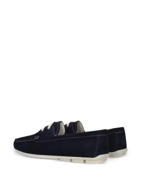 Fűzős szarvasbőr loafer Prada kék