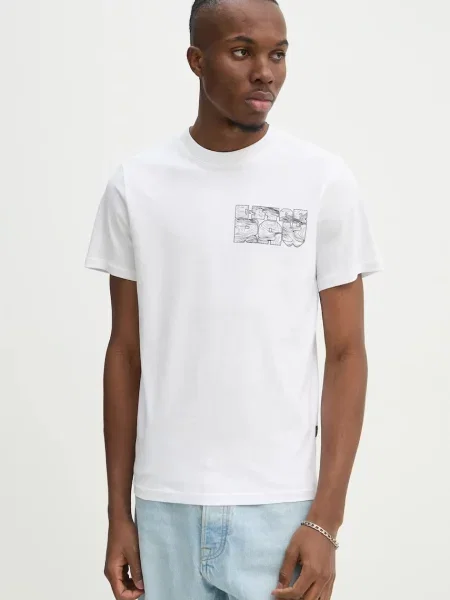 Тениска G-Star Raw с принт бяло