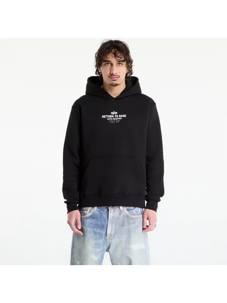 Hanorac cu glugă Alpha Industries negru