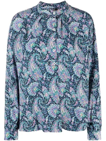 Bluză A.p.c. cu imagine cu model paisley albastru
