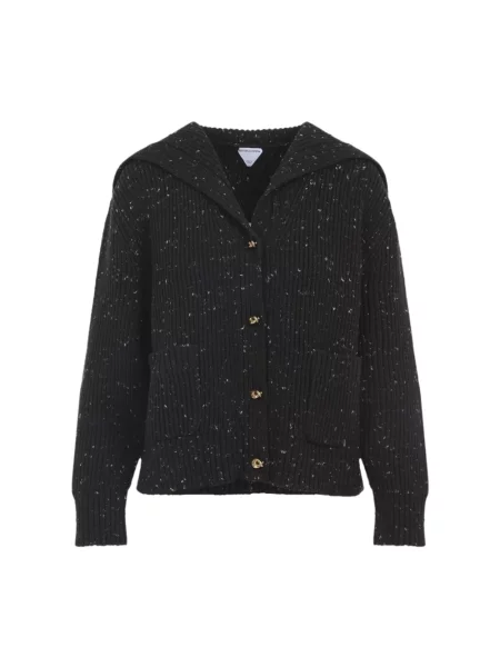 Sweter Bottega Veneta wełniany elegancki brązowy