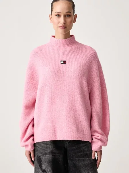 Tommy Jeans pulover pentru femei cu lână roz