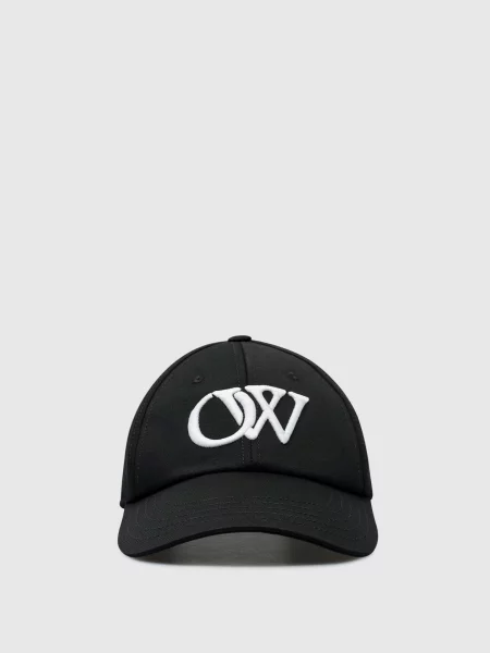 Кепка з контрастною вишивкою логотипа Off-white чорна