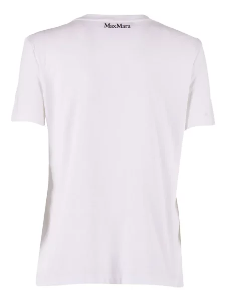 Tricou Max Mara cu mărgele alb