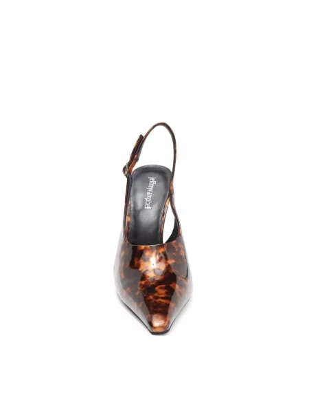 Czółenka Jeffrey Campbell skórzana na szpilce brązowa
