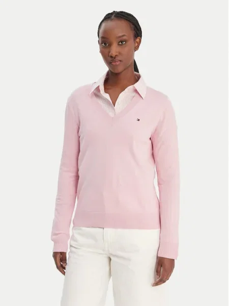 TOMMY HILFIGER Pulover pastel roz