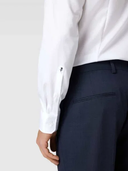 Koszula o kroju slim fit z czystej bawełny model New Kent' Seidensticker biała