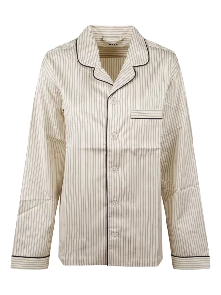 Koszula Tekla w paski brązowa