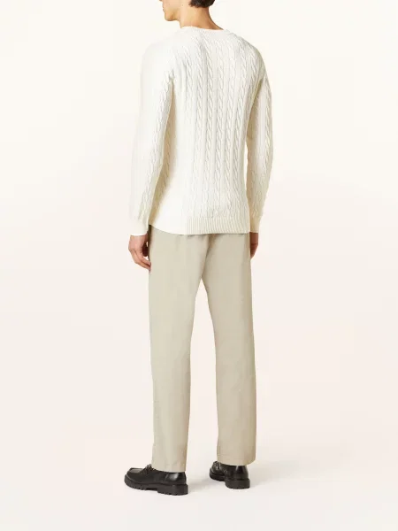 Sweter z dzianiny z wyhaftowanym logo Gant granatowy