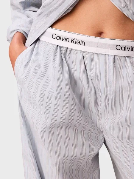 Брюки Calvin Klein в полоску голубые