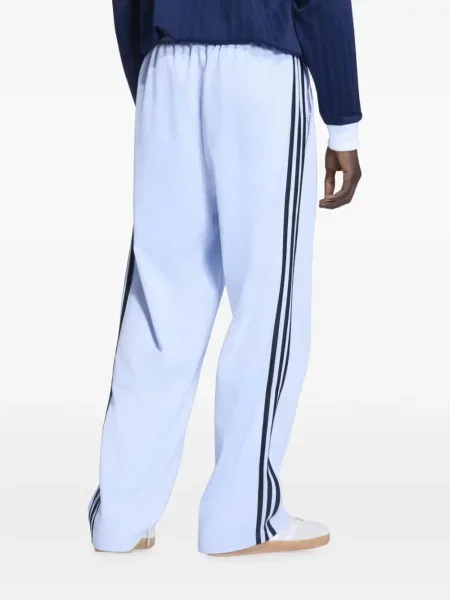 Ριγέ τρέξιμο πλεκτό παντελόνι Adidas μαύρο
