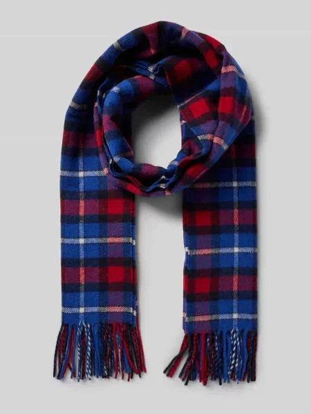 Szal z domieszką kaszmiru model ‘Plaid’ Polo Ralph Lauren czerwona