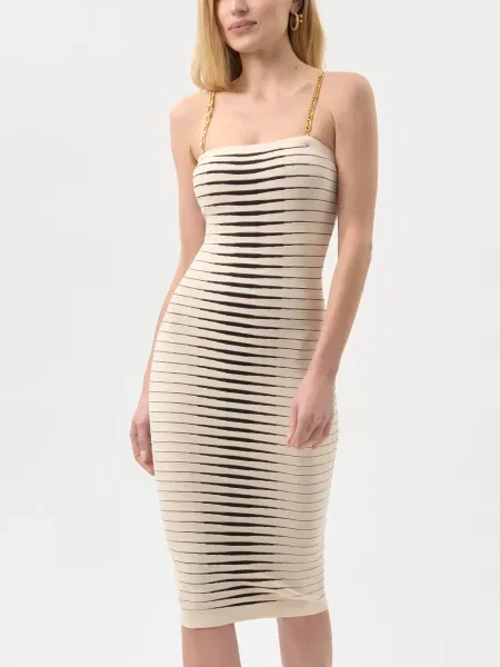 Платье Elisabetta Franchi бежевое