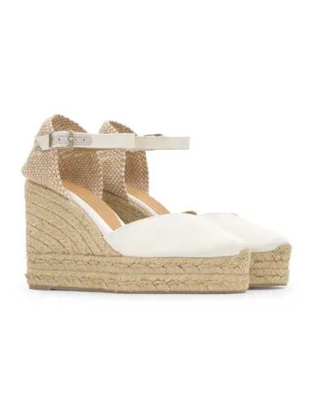 Espadryle Castaner skórzane białe