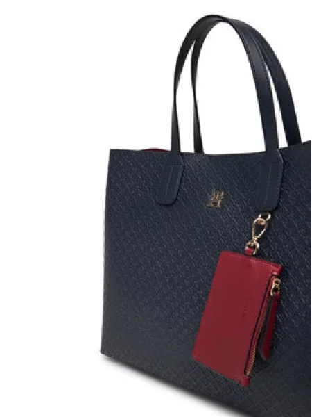 Torbica Tommy Hilfiger Th Icon Satchel Mono Tamnoplava