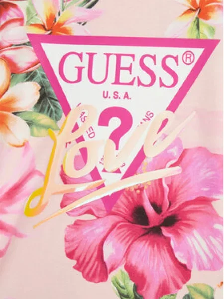 Guess Majica Relaxed Fit roza
