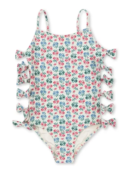 Konges Sløjd Jednodílné dětské plavky EDITH SWIMSUIT GRS zelené