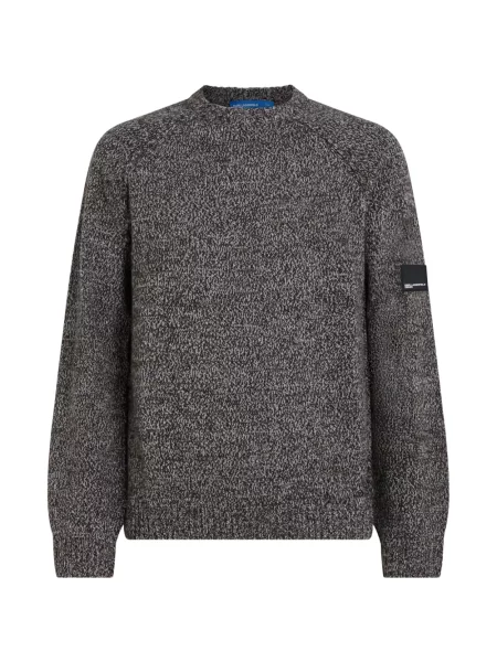 Pulover Karl Lagerfeld Jeans melange gri
