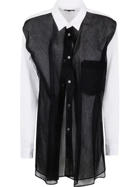 Cămașă Comme Des Garcons Homme Plus scurtă alb