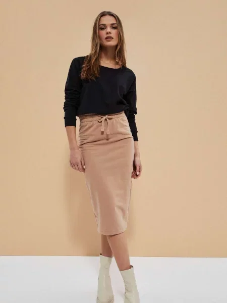 Fustă tip creion Marisse tricotate negru