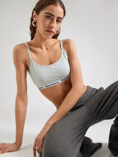 Juicy Couture Nedrček svetlo siva / črna bela