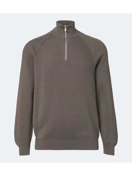Pulover Brunello Cucinelli tricotate gri