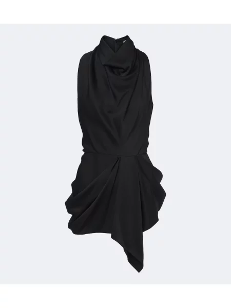 Top Givenchy din satin drapat negru