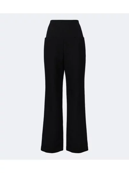 Pantaloni Alaïa de lână negru
