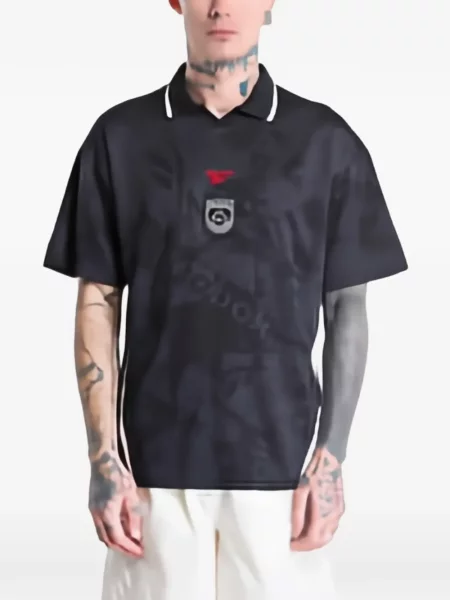 Gulerat tricou Reebok cu imagine negru