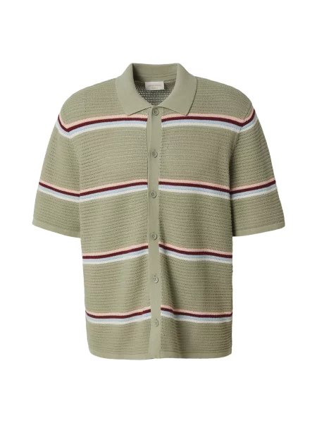 JACK & JONES Kardigán JORMAINE világoskék / világoszöld / burgundi vörös fehér