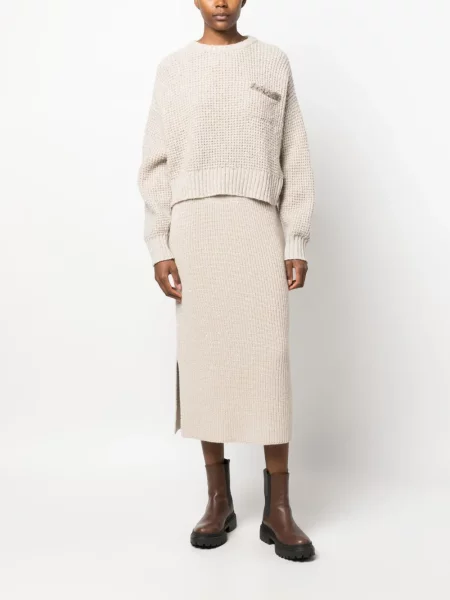 Megztas midi sijonas Brunello Cucinelli