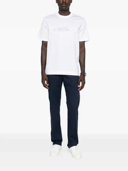 Tricou Boss cu imagine alb