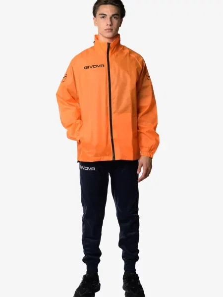 Kurtka Givova Rain Basico Fluo pomarańczowa