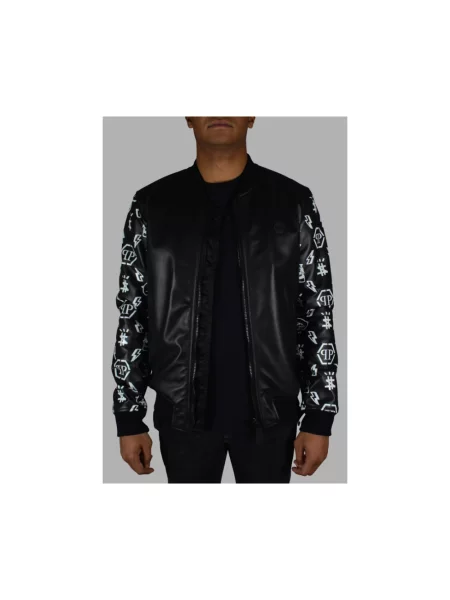 Kurtka skórzana Philipp Plein czarna