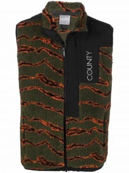Vestă Marcelo Burlon County Of Milan cu imagine cu model camuflaj verde