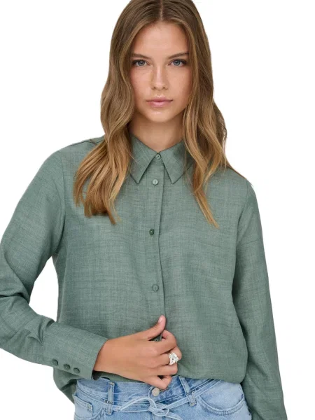 ONLY Bluză ONLBETTY MELLI jad verde
