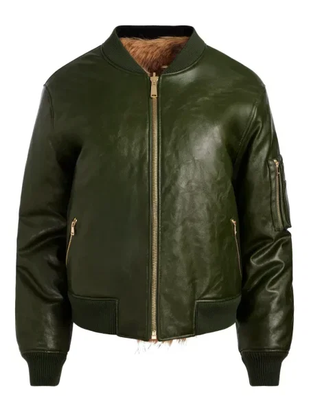 Kurtka bomber Alice + Olivia dwustronny zielony