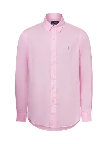 Polo Ralph Lauren koszula lniana Long Sleeve Sport Shirt różowa