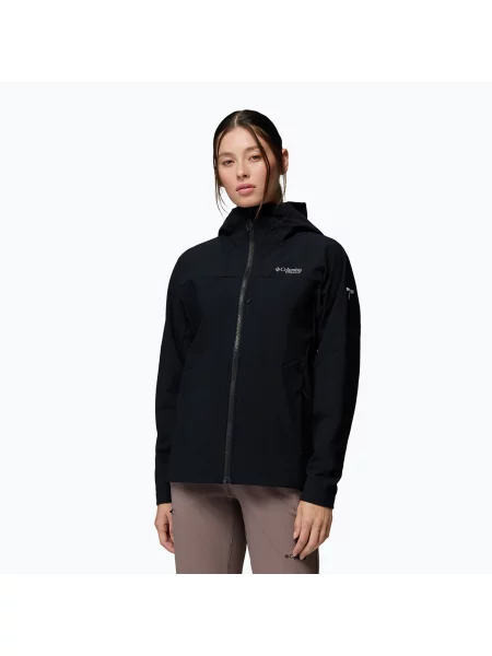 Geacă softshell pentru femei Columbia Tennen Mountain Hooded Softshell black negru
