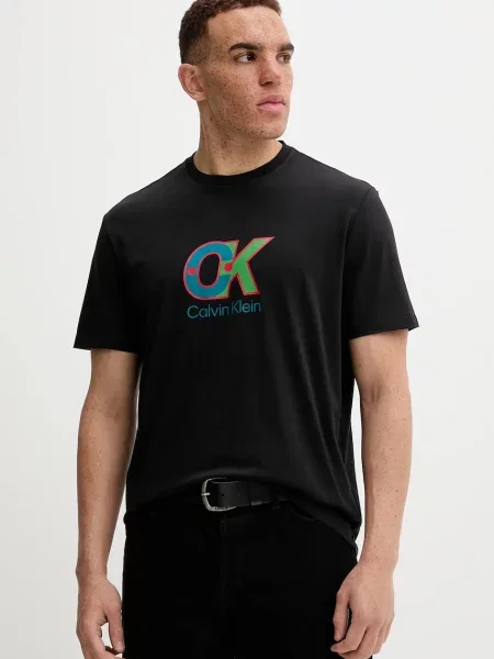 Tričko Calvin Klein s potiskem černá