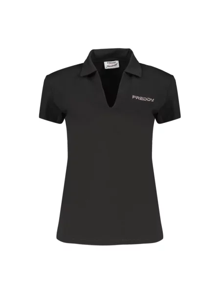 Koszulka z dekoltem v Freddy z dekoltem w serek czarna