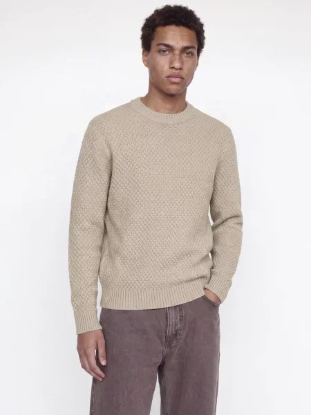 Jack & Jones sweter z dzianiny Mężczyźni S beżowy